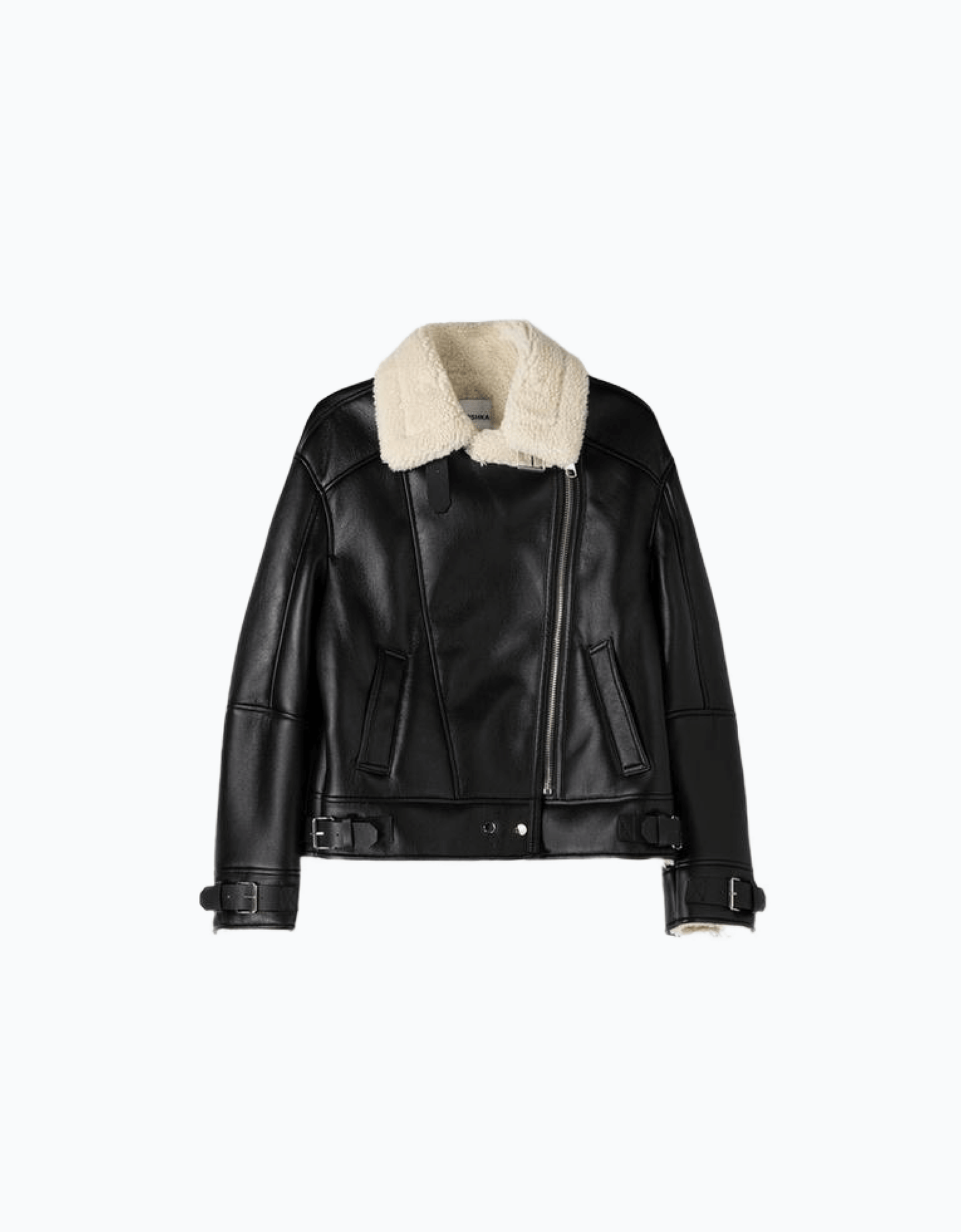 (Product 02) Sample - Faux shearling biker jacket
